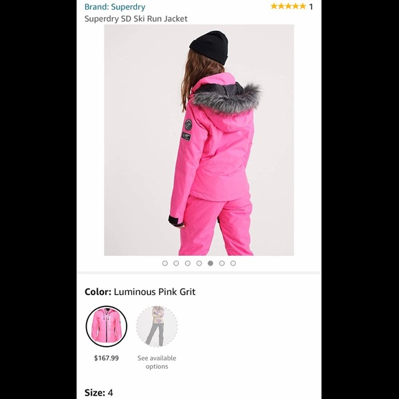 NWT! Superdry SD Ski Run Jacket in Luminous Pink - Picture 5 of 8